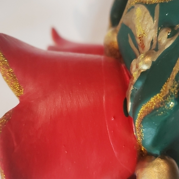 Encore Sales Ltd. clay pottery ceramic Christmas poinsettia 3 tea light holiday - Picture 13 of 15